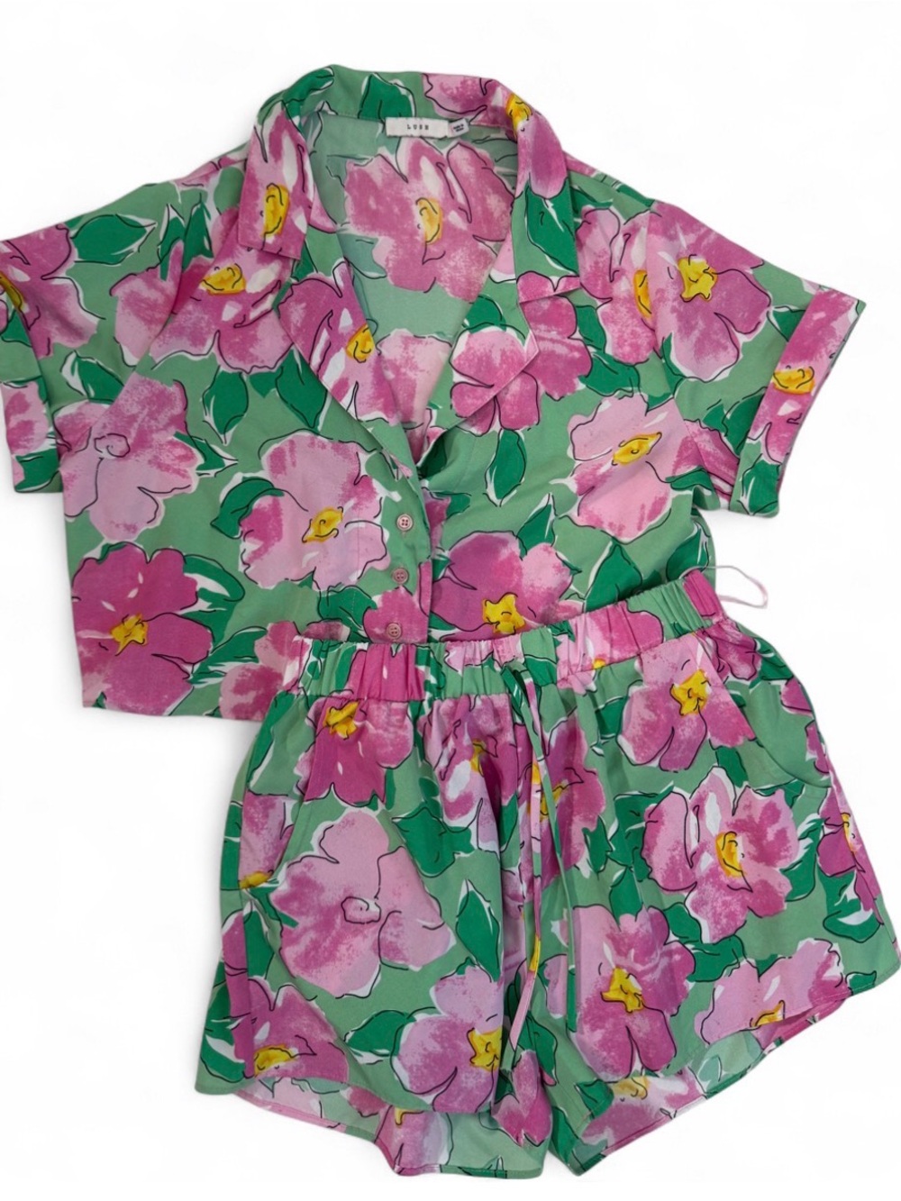 LUSH Floral Two-Piece Lounge Set